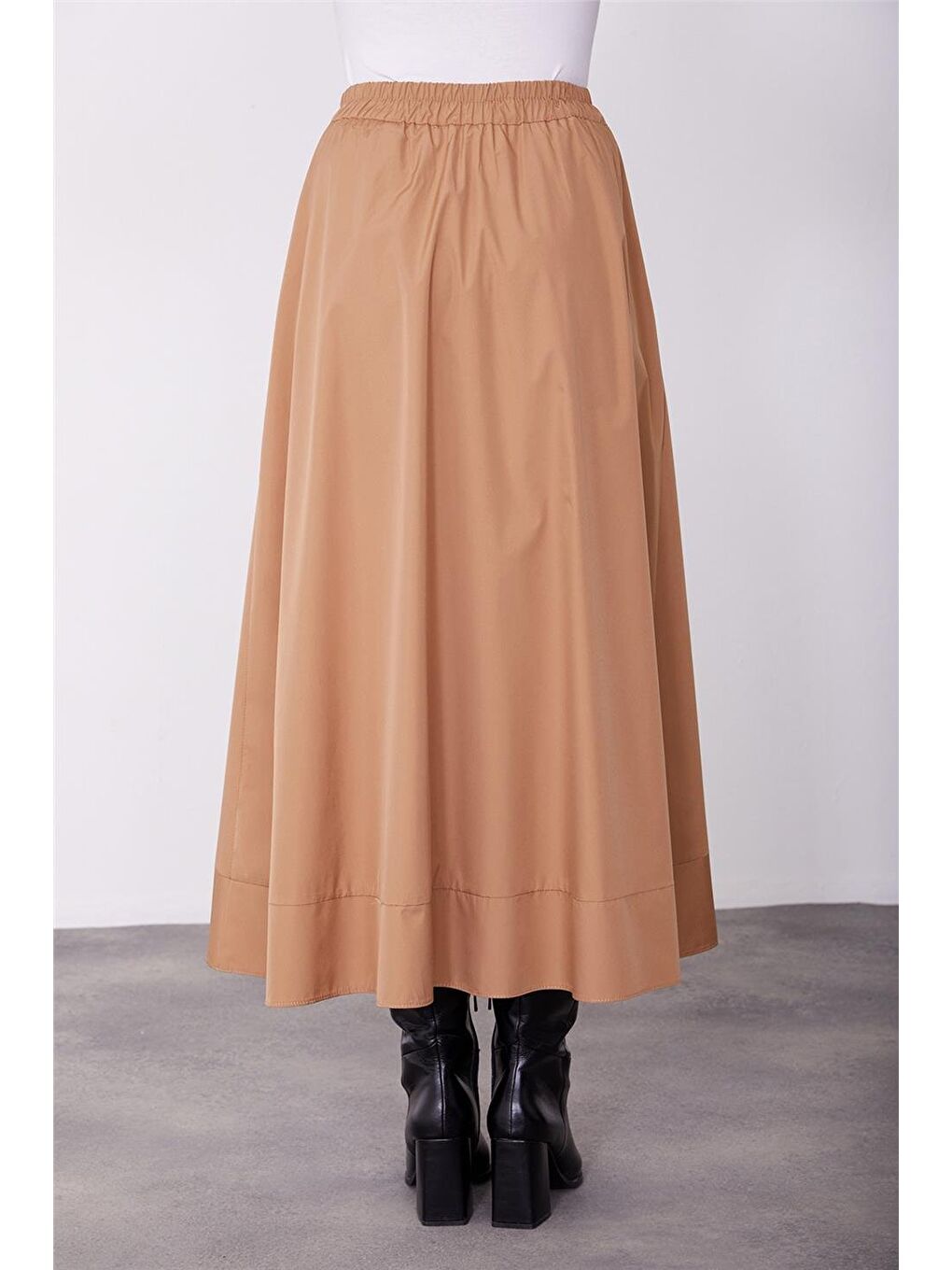 Kahverengi Kuplu Godeli Etek 23K1526 Bisküvi-5