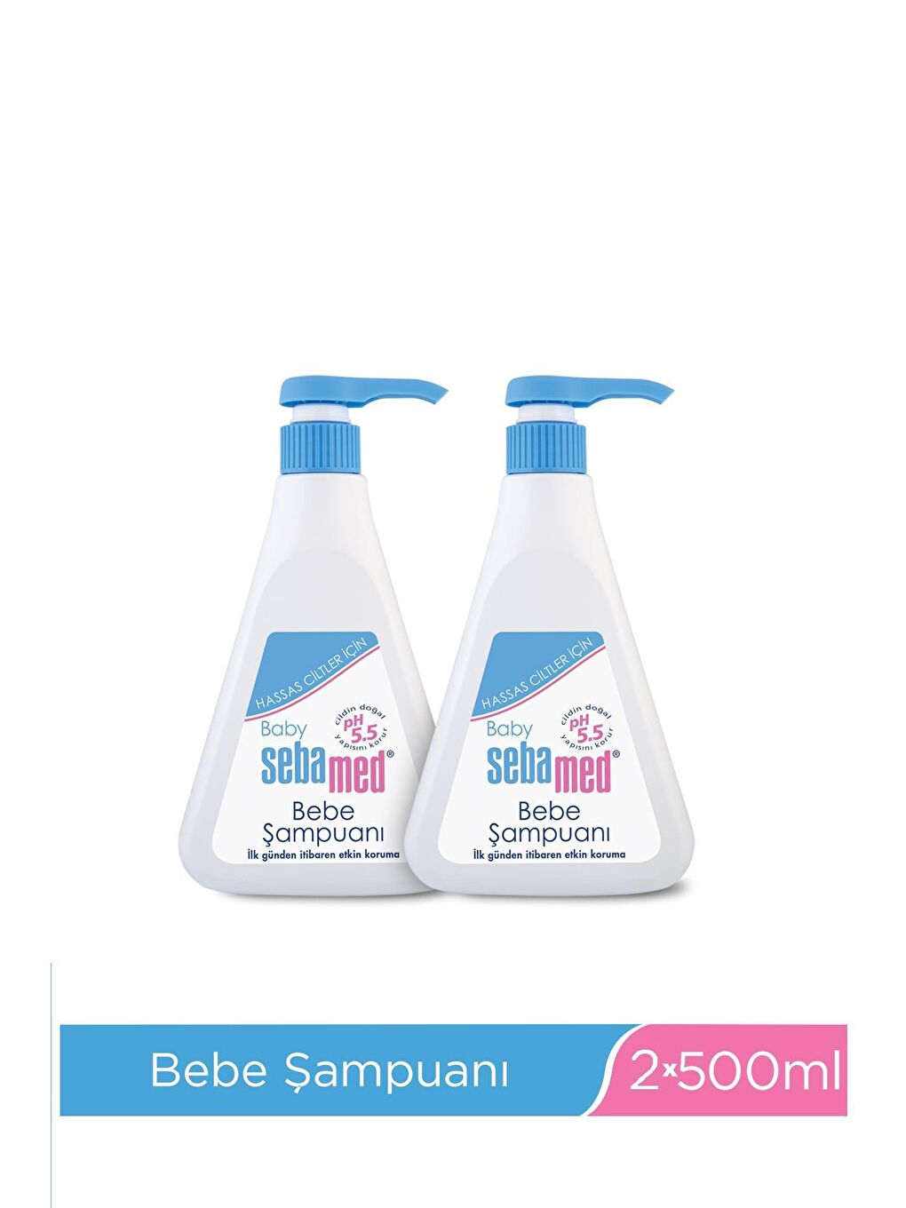 SEBAMED Renksiz BEBE ŞAMPUANI 500ML x 2 adet