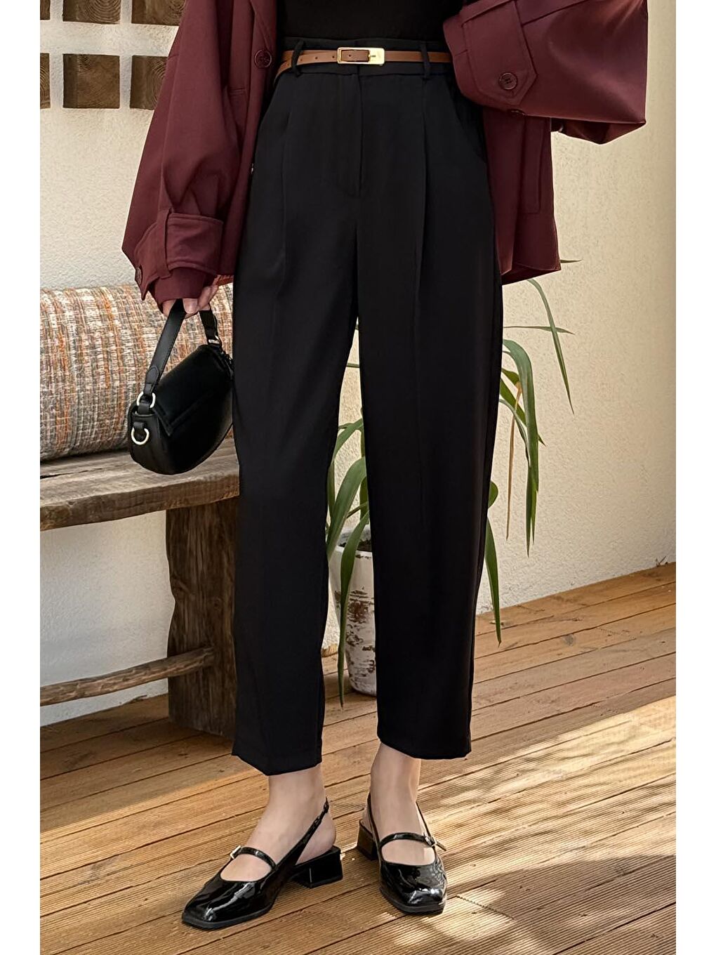 Havuç Pantolon Siyah-2