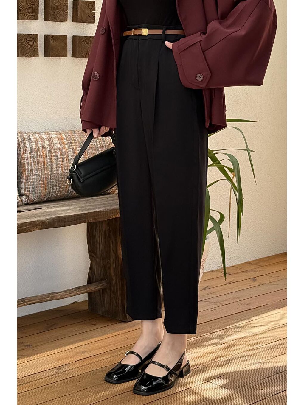 Havuç Pantolon Siyah-3