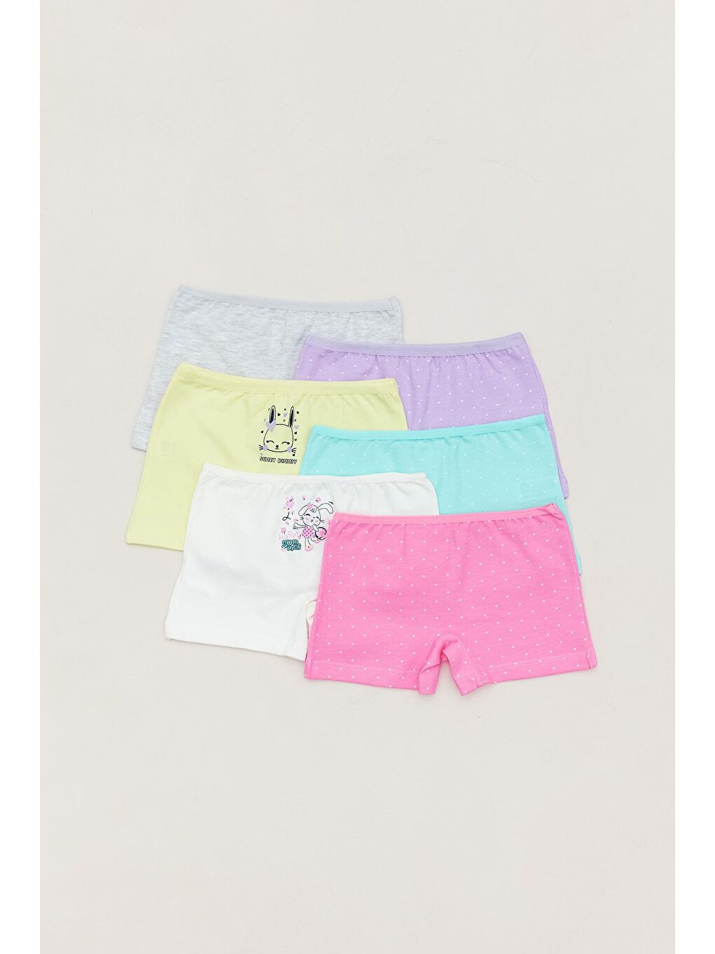 Karışık Baskılı Kız Çocuk Boxer