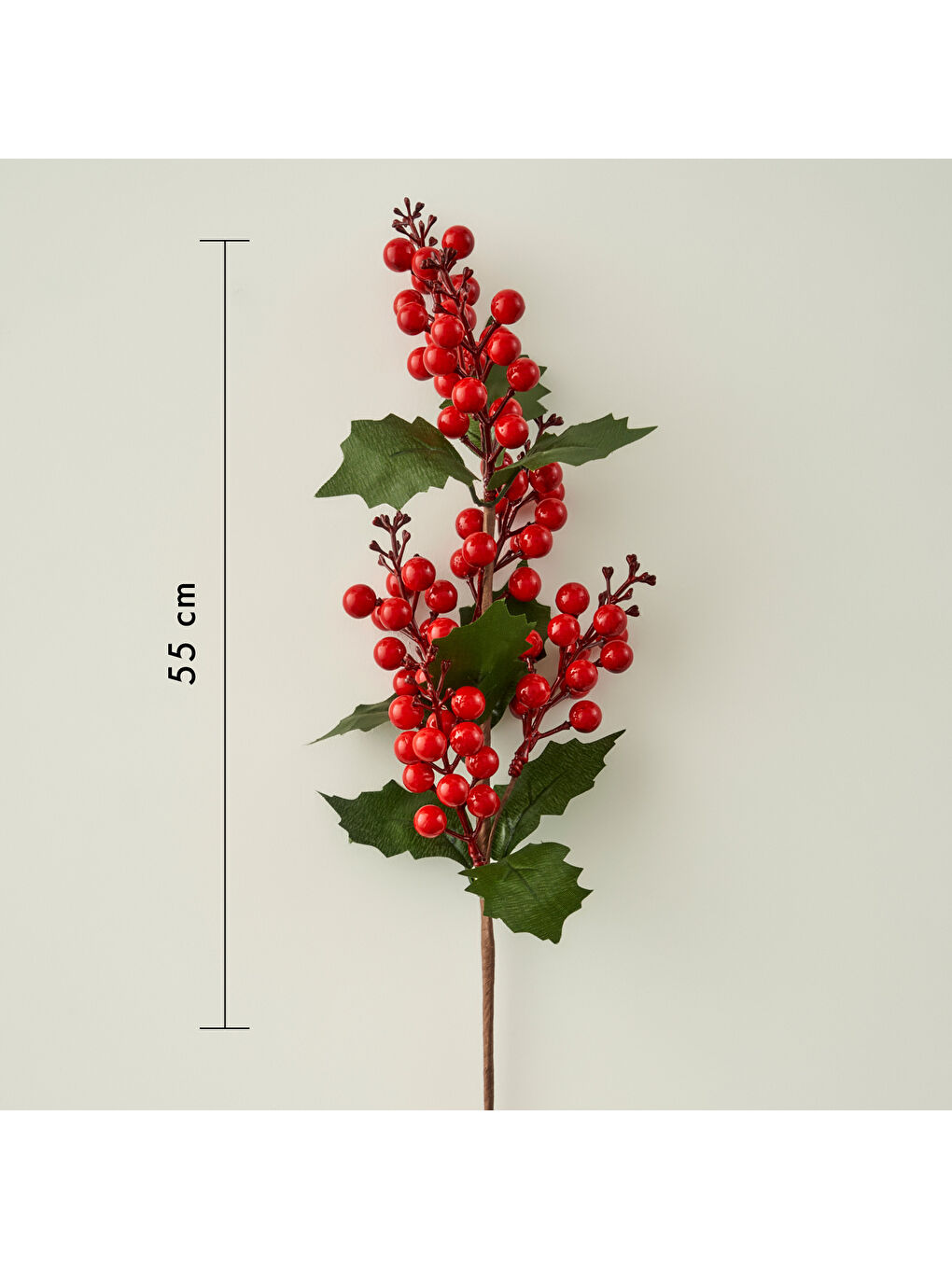 Christmas Yılbaşı Dal Çiçek Kırmızı (55 cm)