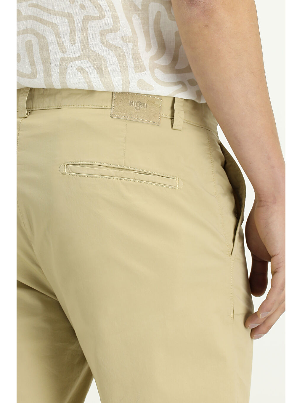 Bej Regular Fit Elastanlı Kanvas / Chino Pantolon-4
