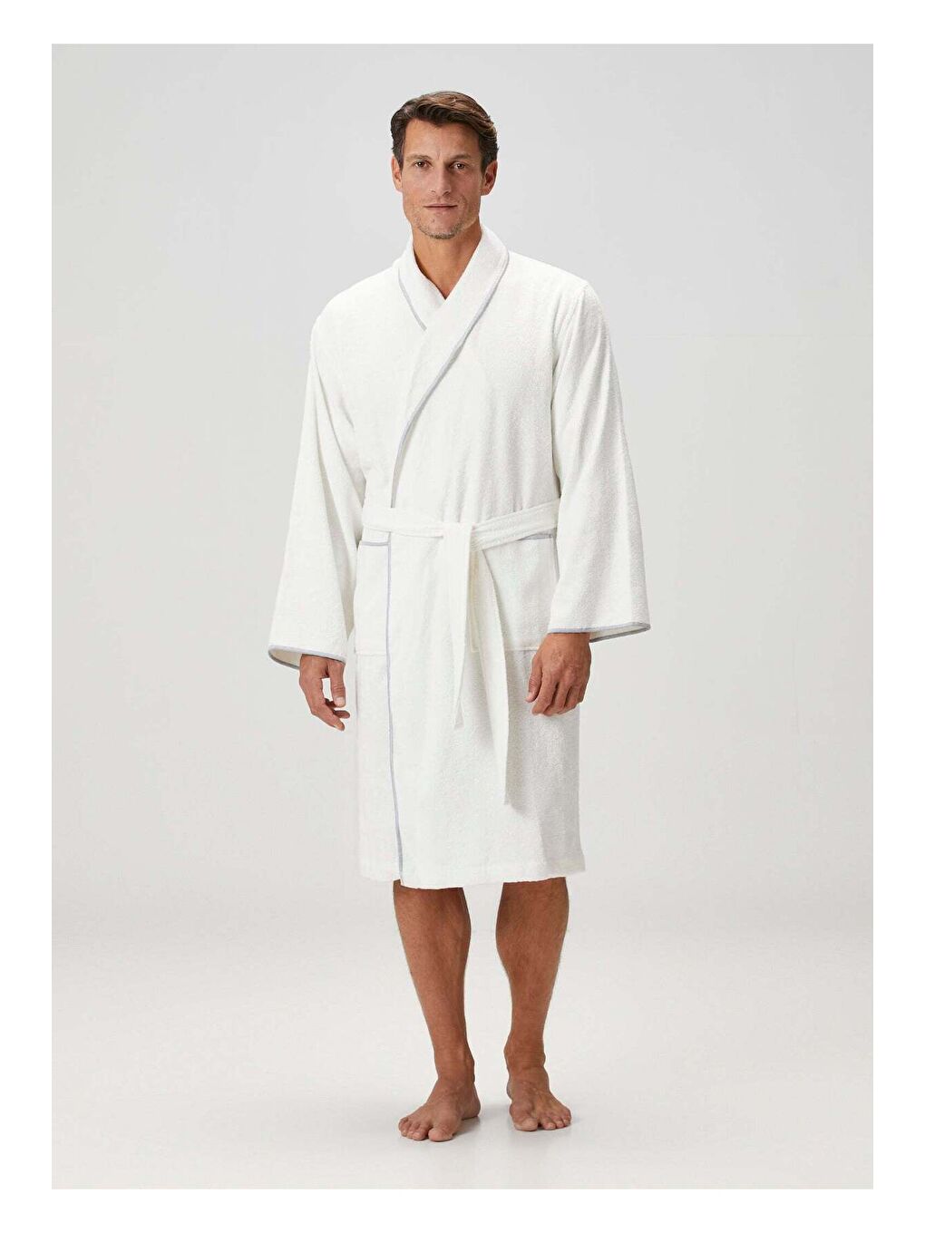 Dolce Bambu Erkek Bornoz Mavi