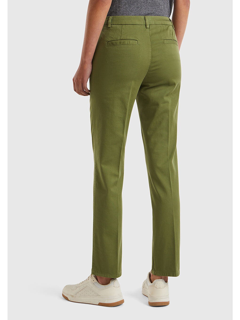 United Colors Of Benetton Kadın Haki Elastanlı Basic Chino Pantolon - 2