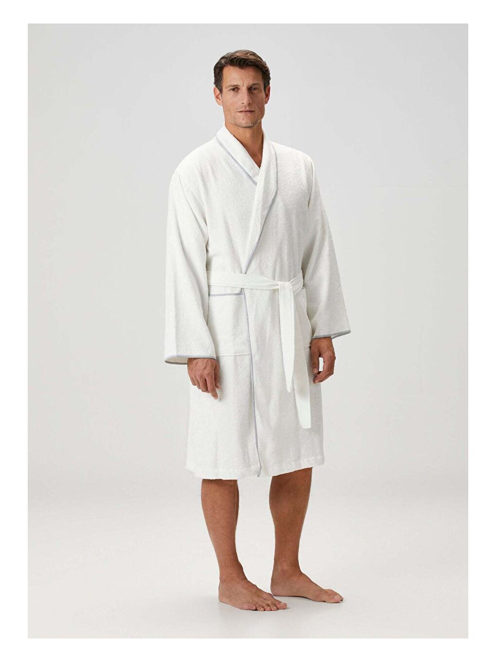 Dolce Bambu Erkek Bornoz Mavi-3