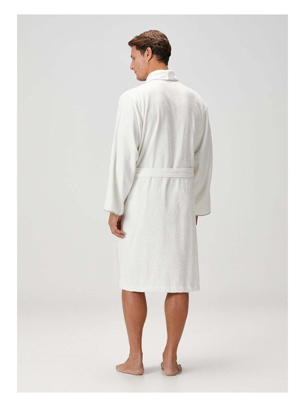 Dolce Bambu Erkek Bornoz Mavi-4