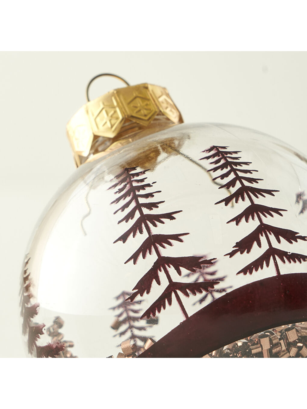 Christmas 3'lü Yılbaşı Süsü Kahverengi (8 cm)-3