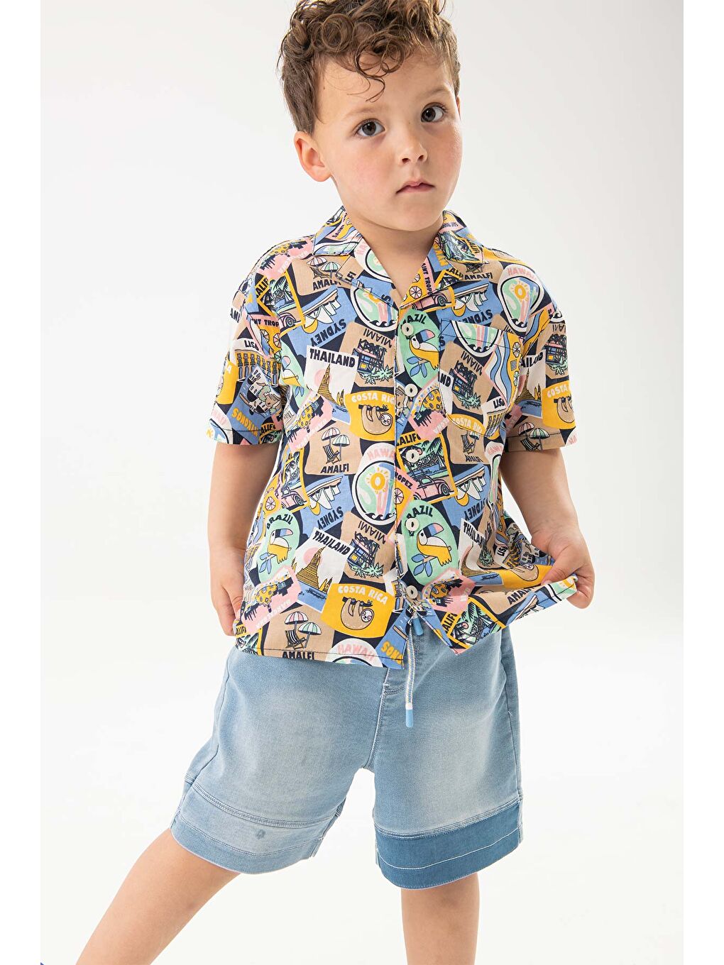 Mavi Erkek Çocuk Denim Şort