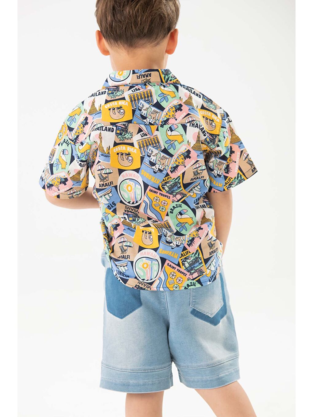 Mavi Erkek Çocuk Denim Şort-1