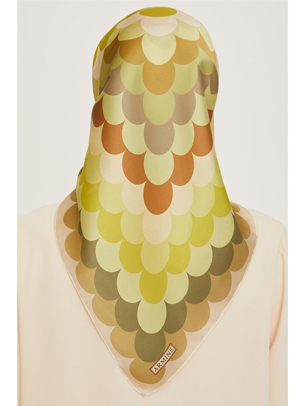 Karışık Geometrik Desenli Sura Saf İpek Eşarp 9212D 37-3