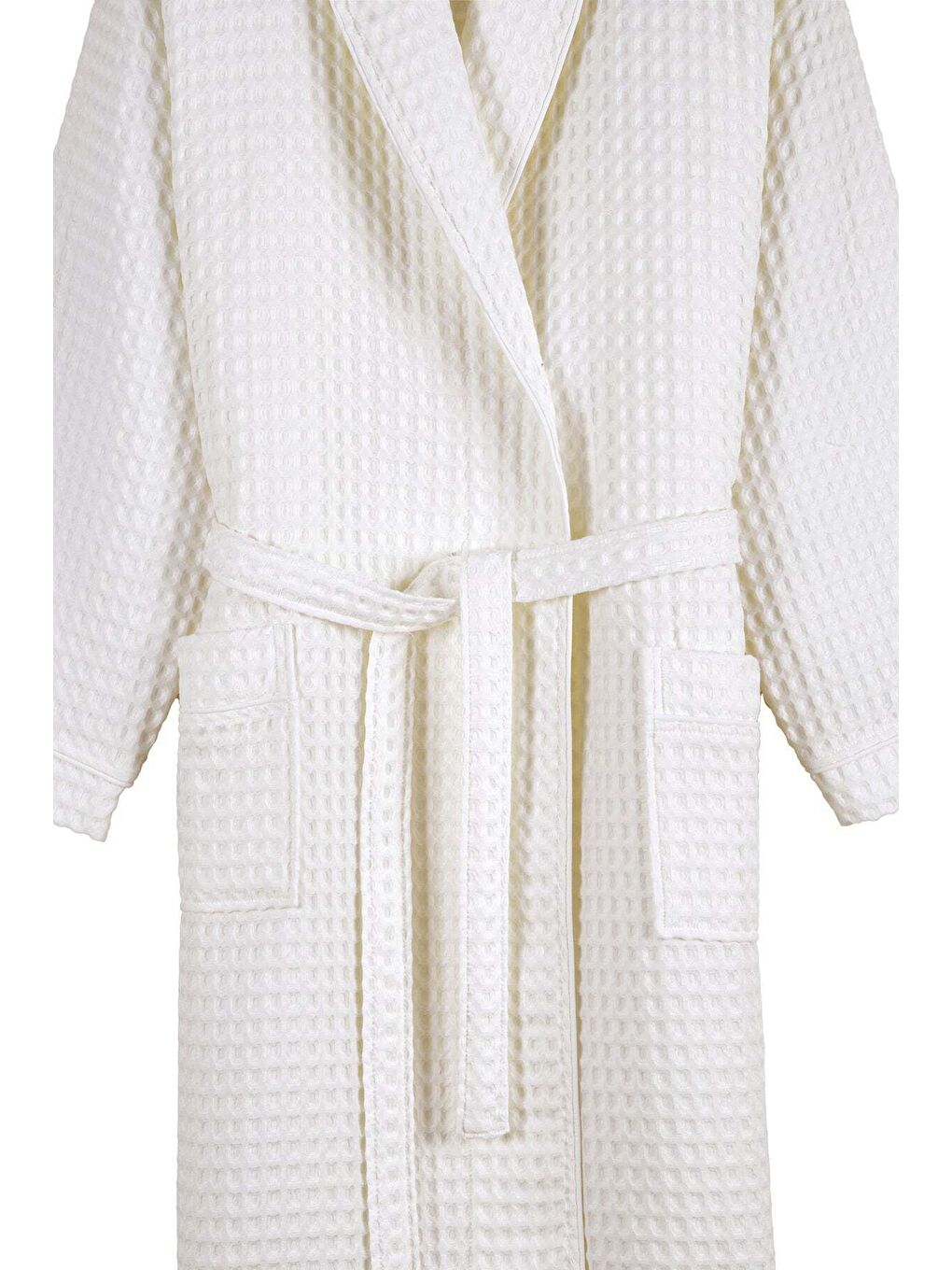 Aura Waffle Erkek Bornoz Ekru-3