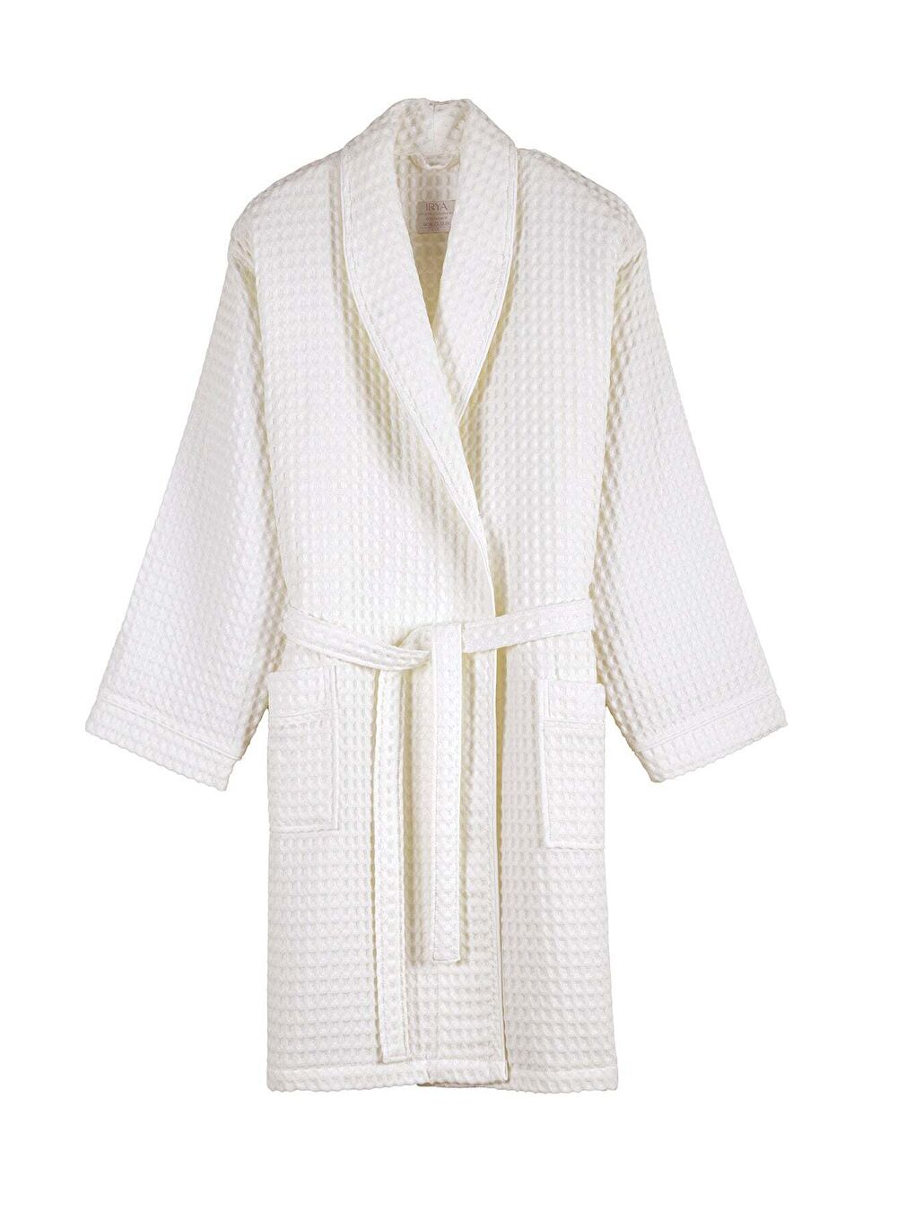 Aura Waffle Erkek Bornoz Ekru-4