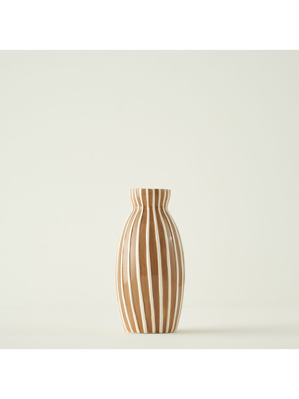 Dorina Vazo Kahverengi (10x10x22 cm)-1