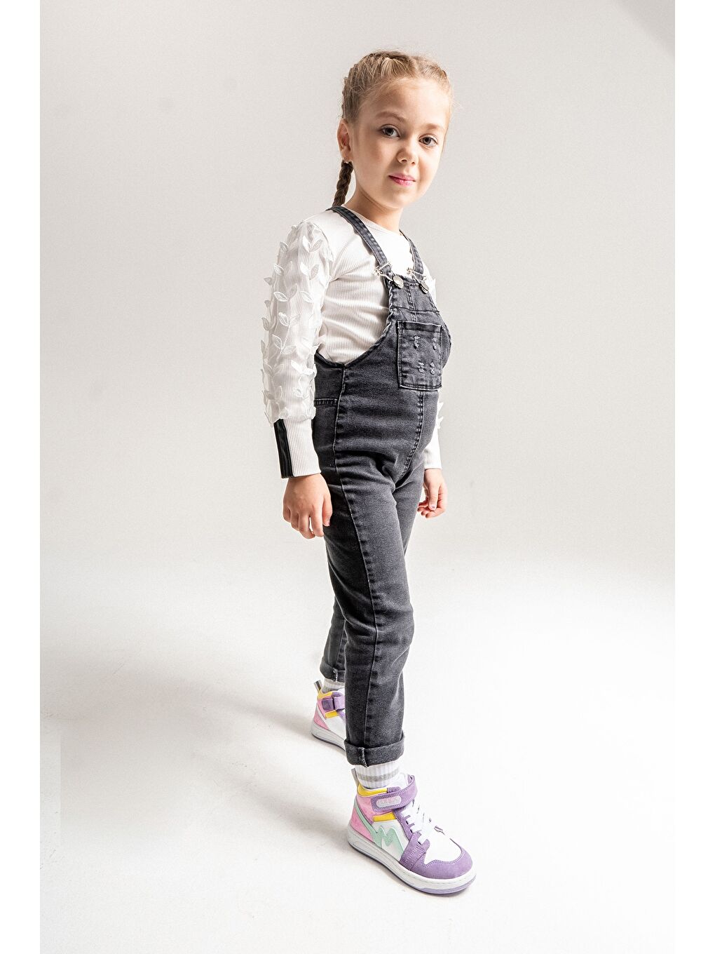 Unisex Çocuk Lila-Pembe Hakiki Deri Anatomik Günlük Bot-1