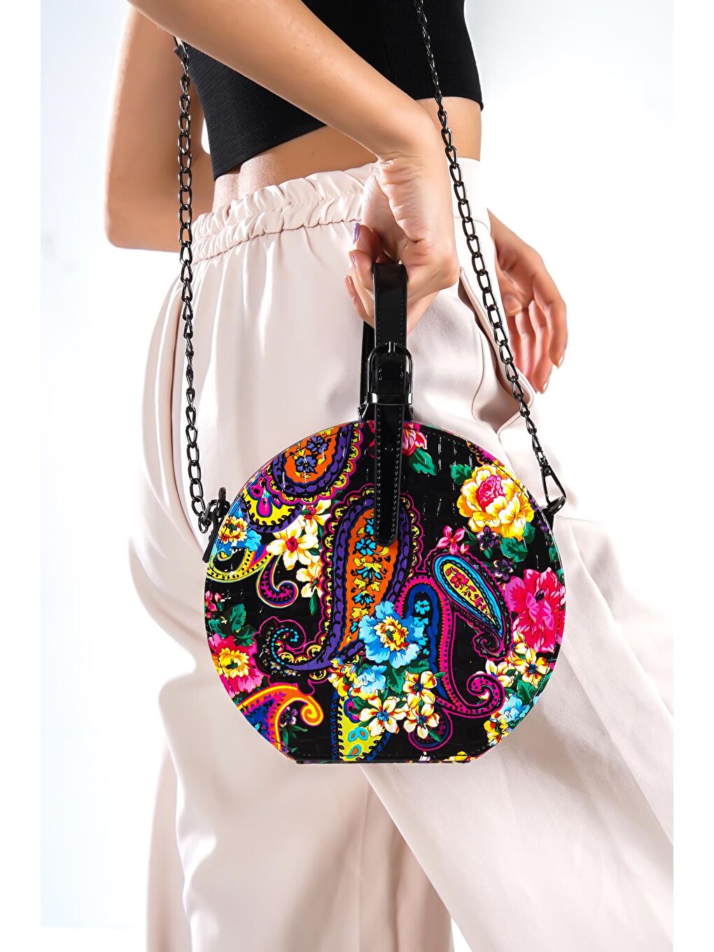 Siyah World Kadın El & Omuz Çantası-2