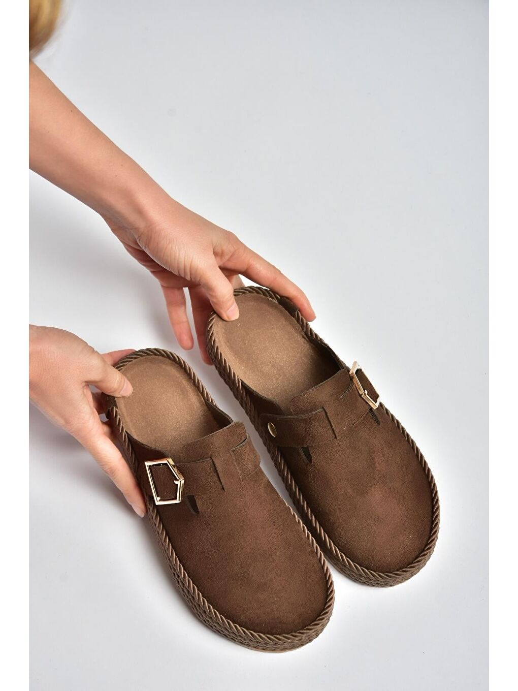 Kahverengi Kadın Terlik Y596148402-1