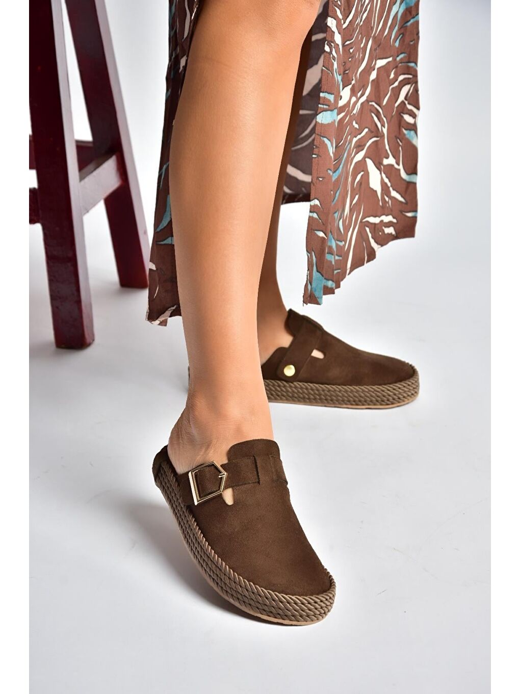 Kahverengi Kadın Terlik Y596148402-2