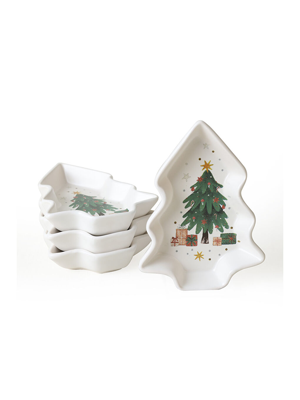 Karışık Yılbaşı Çam Kayık Çerezlik 17 Cm 4 Adet 23770-2