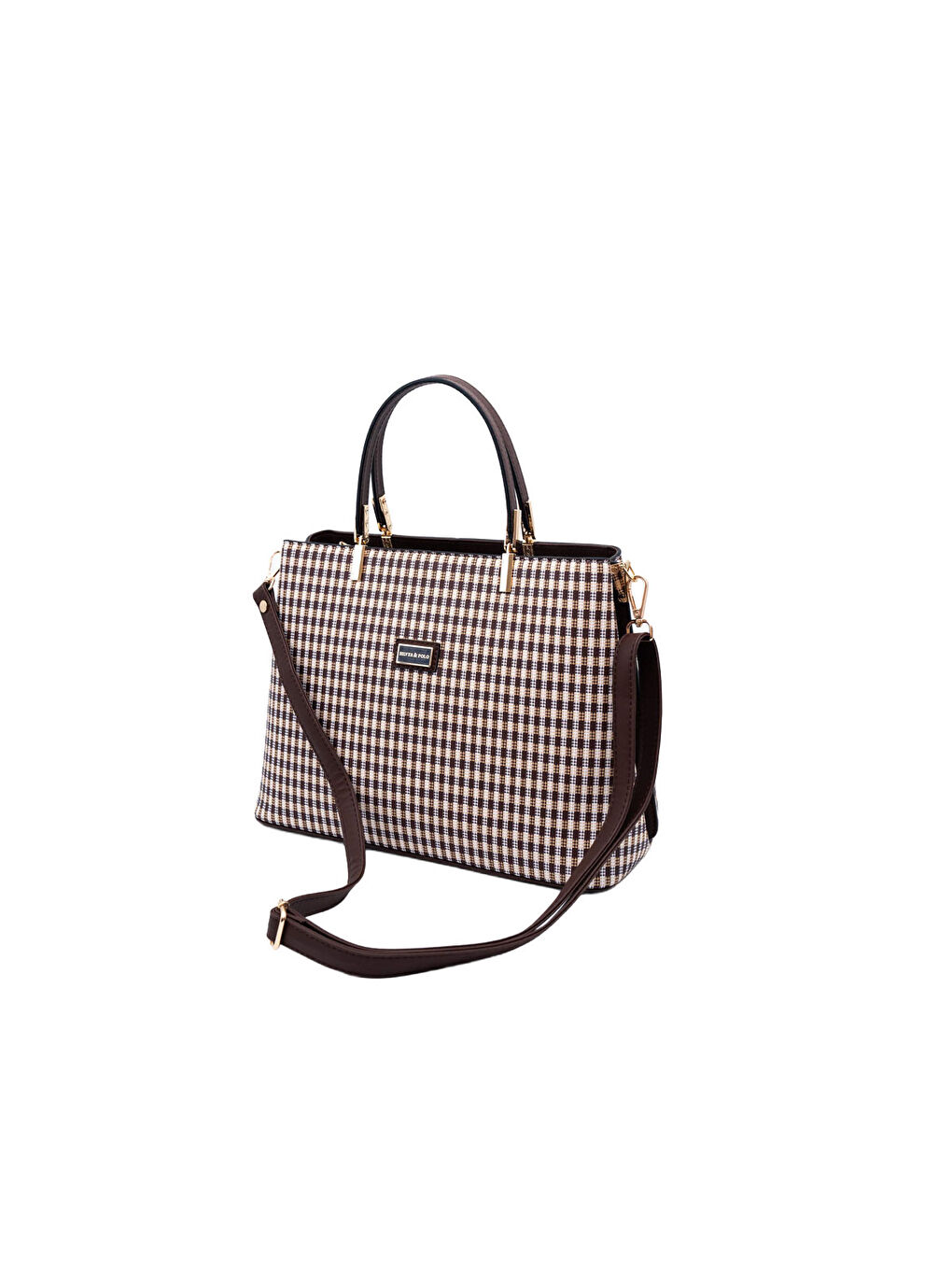 Kahverengi Kadın Omuz Çantası 924-45735 SILVER POLO BAYAN ÇANTASI M191 KAHVE SARI-MAT KAHVE-5
