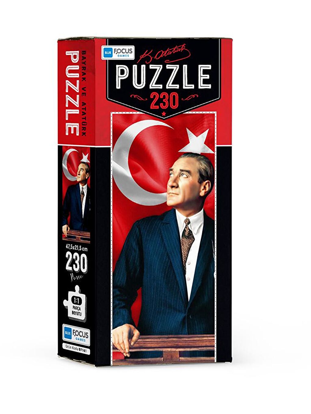 Blue Focus Karışık 230 Parça Puzzle - Bayrak ve Atatürk - 1