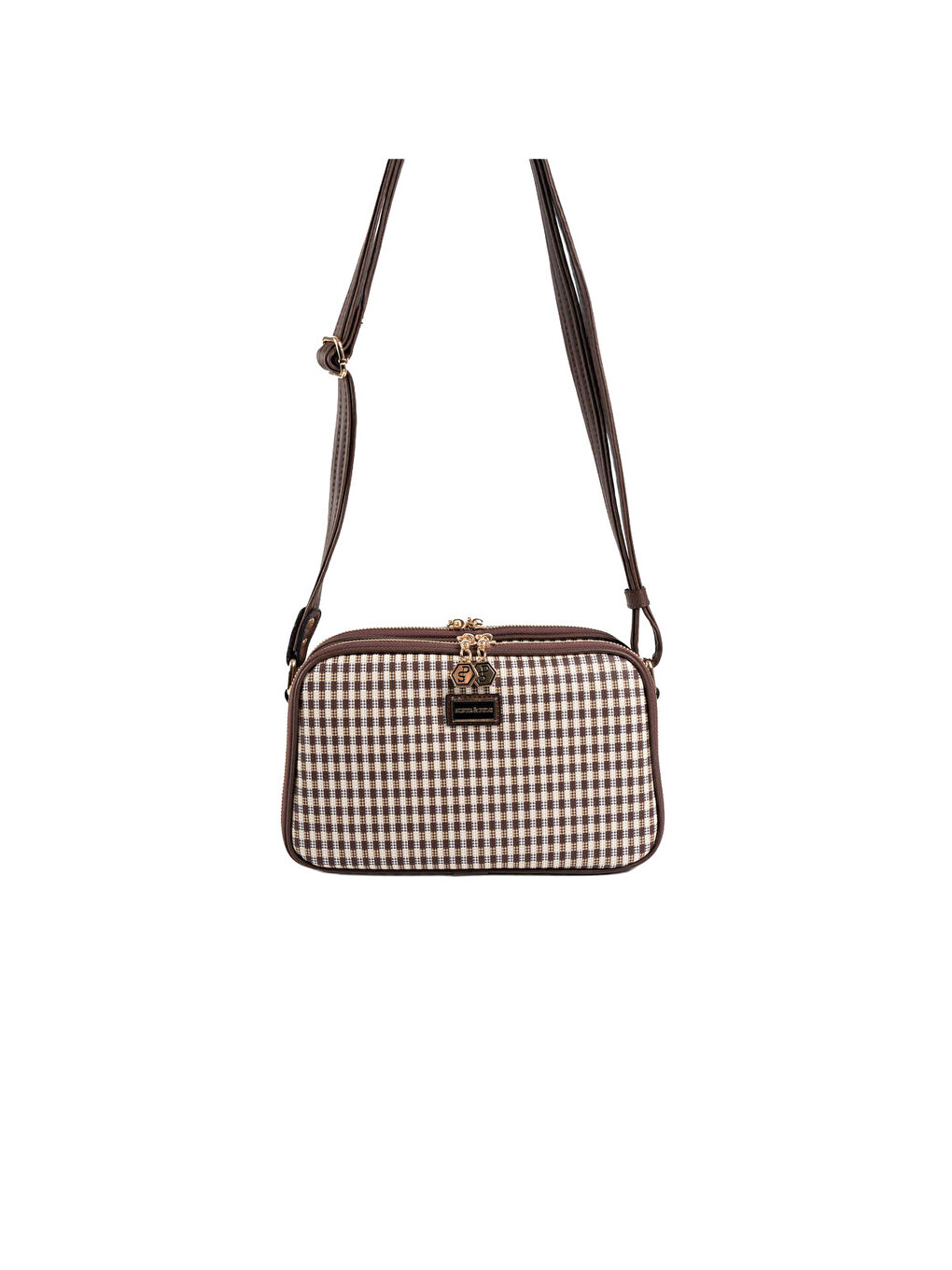 Kahverengi Kadın Çapraz Çanta 899-47673 SILVER POLO ÇAPRAZ BAYAN ÇANTASI M191 KAHVE SARI-MAT KAHVE-1