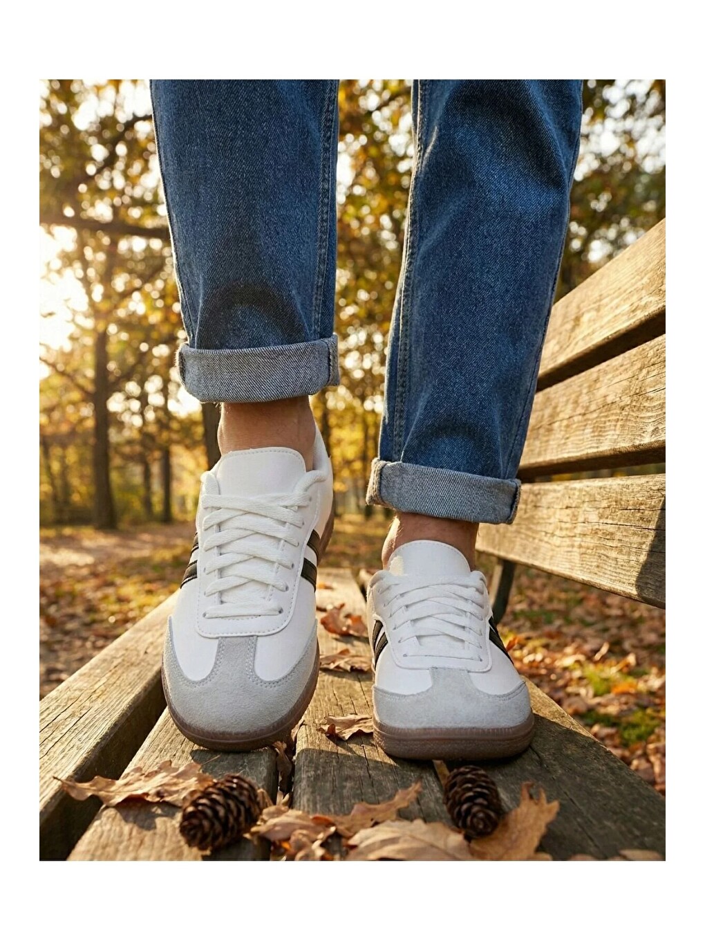 Beyaz Unisex Spor Ayakkabı Günlük Casual Sneakers-2
