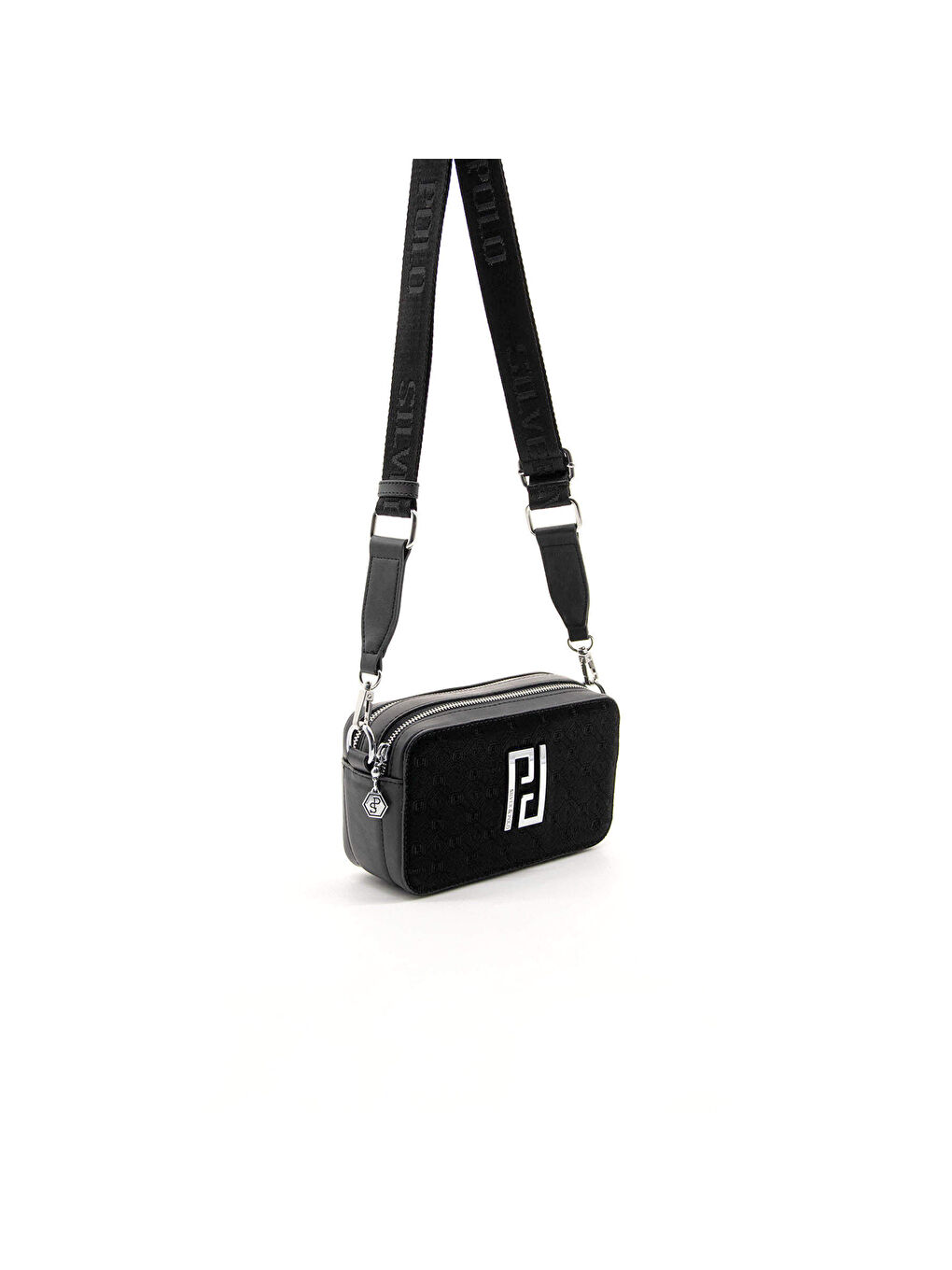 Siyah Kadın Çapraz Çanta 1078-40967 SILVER POLO ÇAPRAZ BAYAN ÇANTASI M158 SİYAH-NOVA SİYAH-1