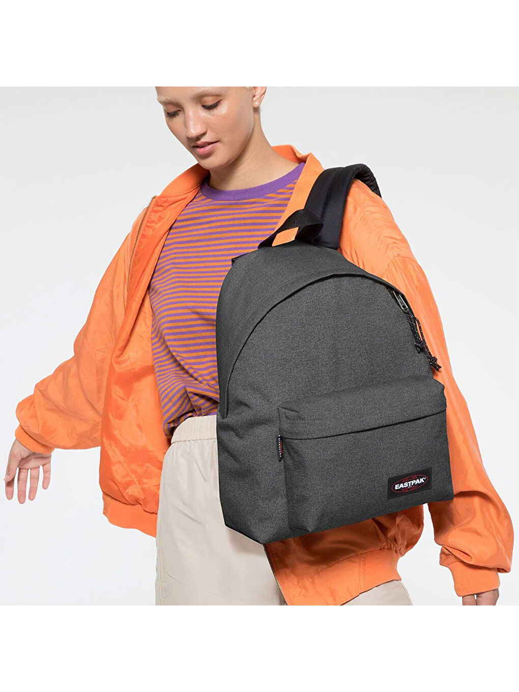 Eastpak Gri Padded Pak'r Siyah Sırt Çantası