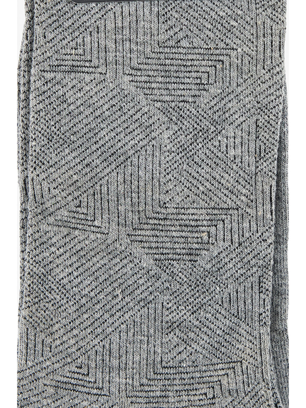 Erkek Gri-Siyah Desenli Tekli Çorap-1