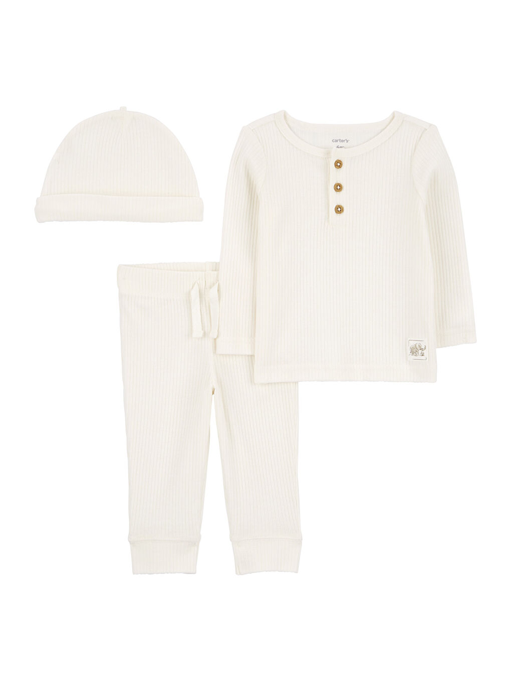 Gri Bebek Alt Üst Set 3'lü Paket