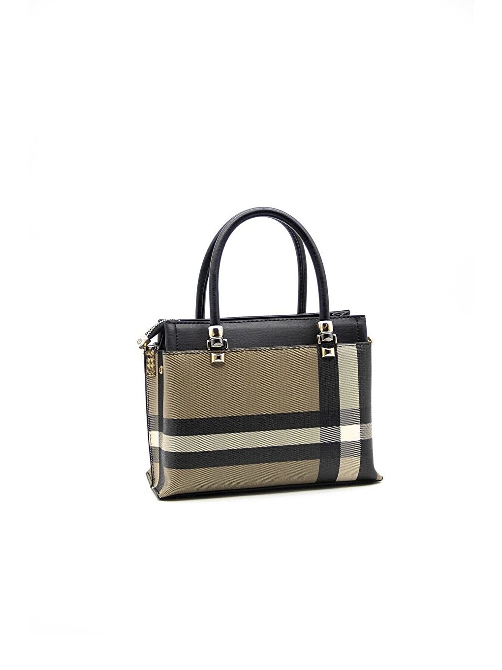 Kahverengi Kadın Omuz Çantası 826-40848 BAYAN ÇANTASI MK80 KAHVE-MAT SİYAH-3