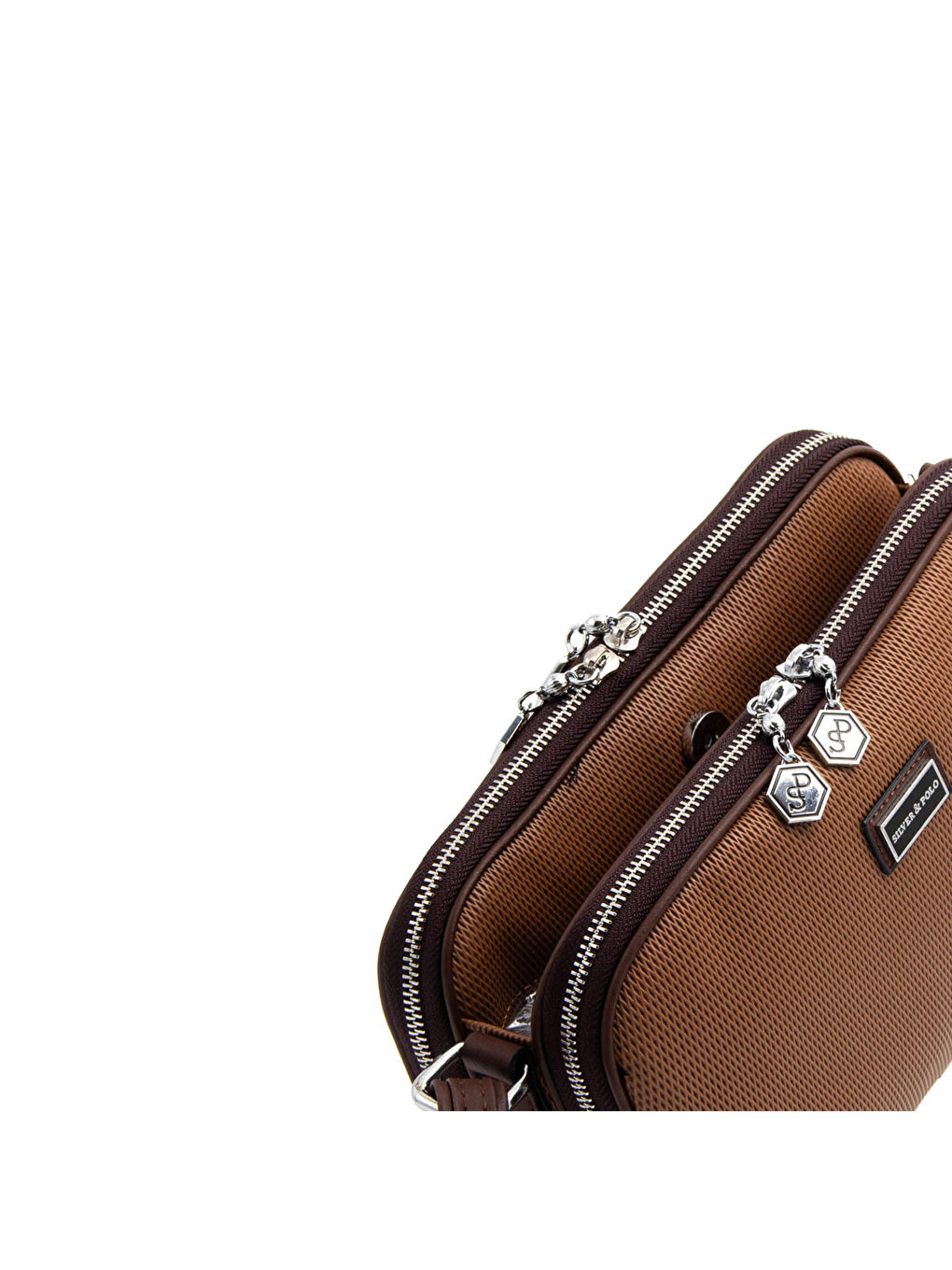 Kahverengi Kadın Çapraz Çanta 899-45621 SILVER POLO ÇAPRAZ BAYAN ÇANTASI M86 KARAMEL-MAT KAHVE-2