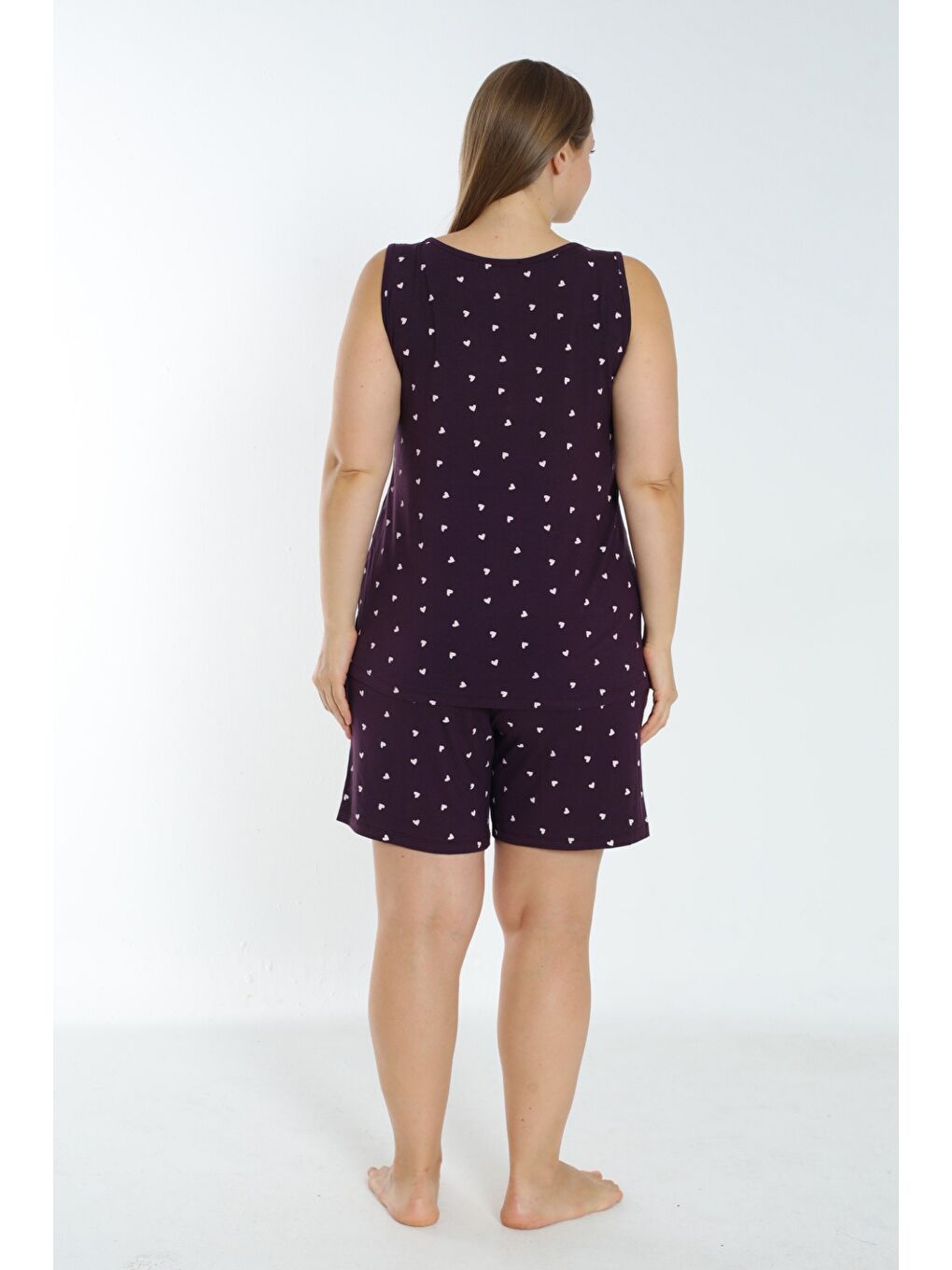 Mor Kadın Askılı Dantel Detaylı Esnek Viskon Alt Üst Gecelik Takımı-3