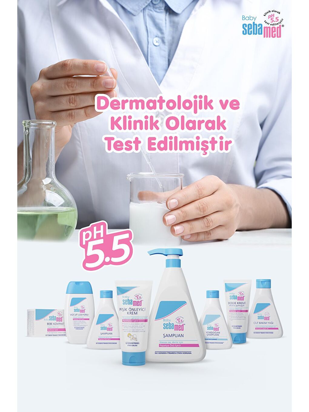 SEBAMED Renksiz Bebek Seti (500ml Şampuan + 100ml Pişik Önleyici  + 100gr Kompat Sabun) - 2