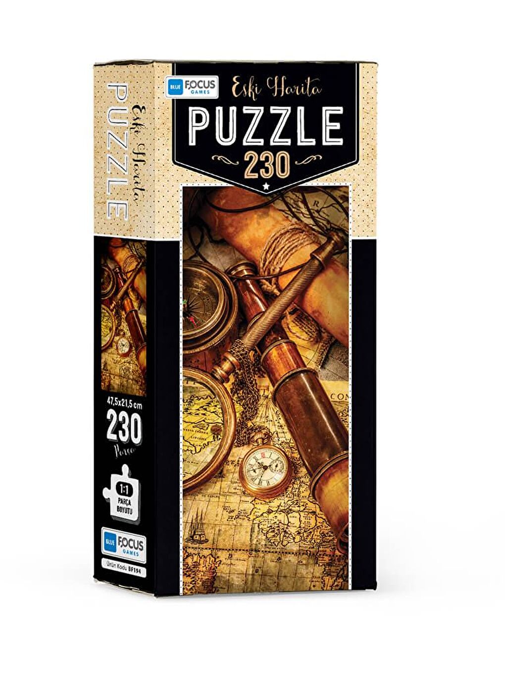 Blue Focus Karışık 230 Parça Puzzle - Eski Harita - 1