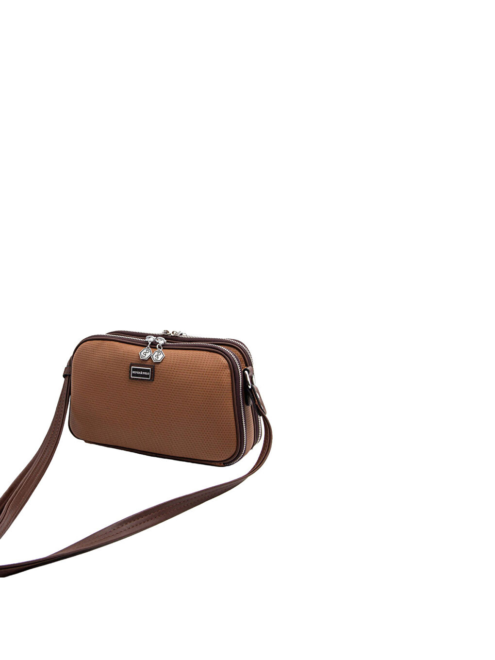 Kahverengi Kadın Çapraz Çanta 899-45621 SILVER POLO ÇAPRAZ BAYAN ÇANTASI M86 KARAMEL-MAT KAHVE-5