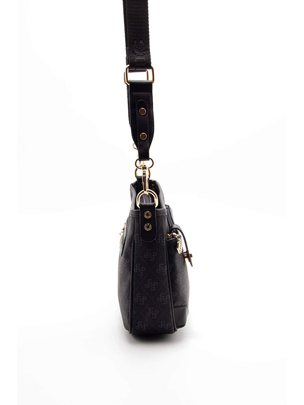 Siyah Kadın Çapraz Çanta 1160-45506 SILVER POLO ÇAPRAZ BAYAN ÇANTASI M178 SİYAH-MAT SİYAH-2