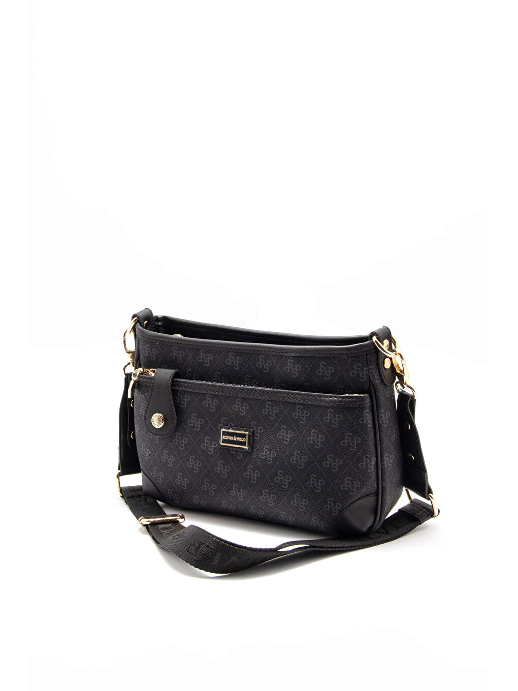 Siyah Kadın Çapraz Çanta 1160-45506 SILVER POLO ÇAPRAZ BAYAN ÇANTASI M178 SİYAH-MAT SİYAH-4