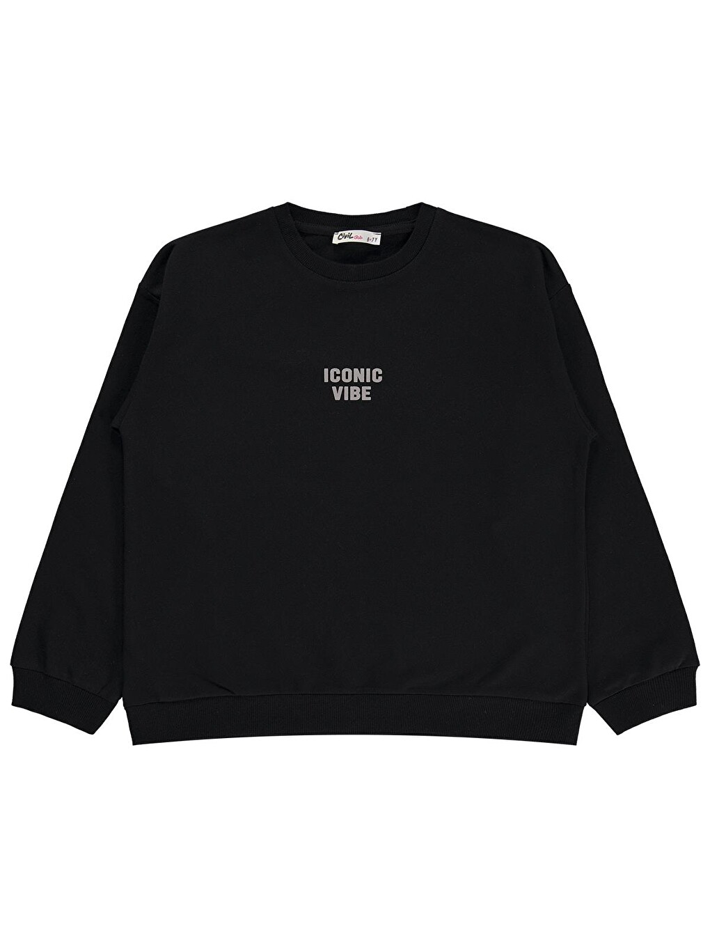 Girls Basic 10-13 Yaş Sweatshirt - Siyah