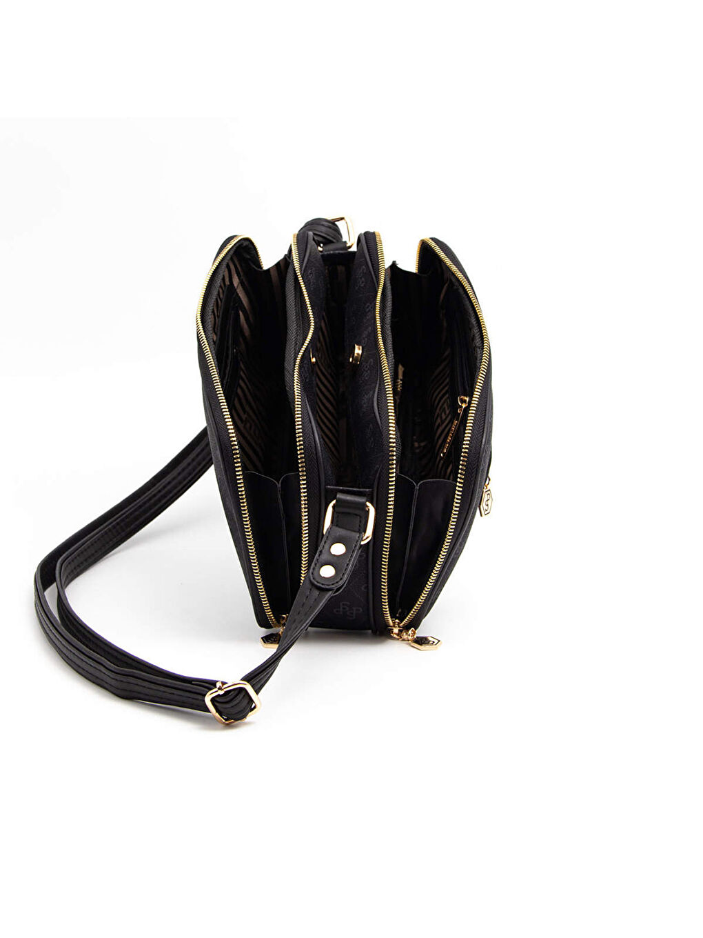 Kadın SP899-M178 SILVER POLO Çapraz Çanta Siyah-1