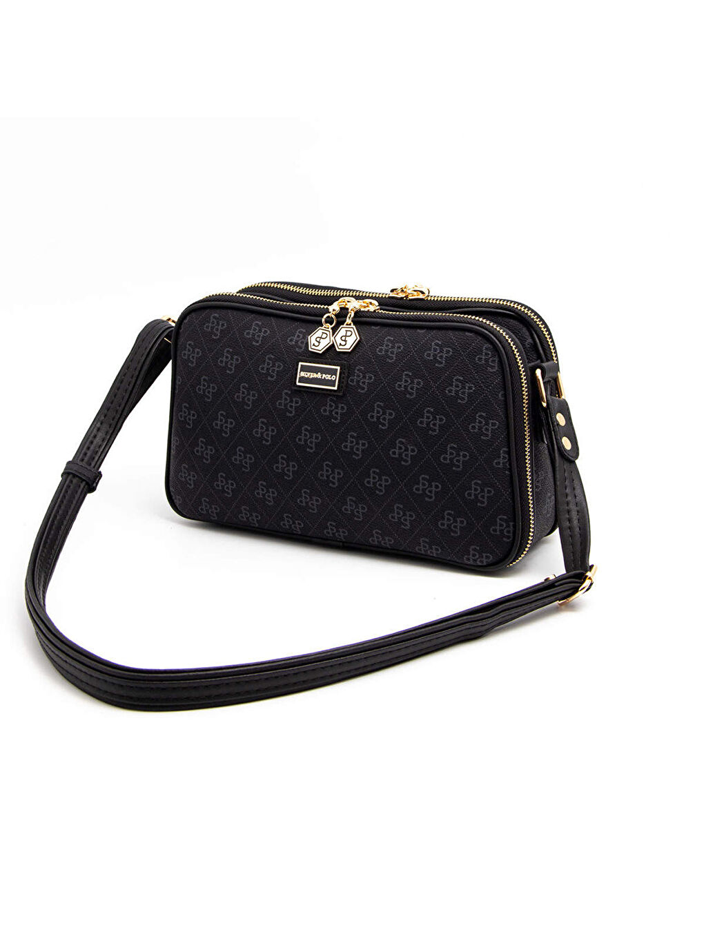 Kadın SP899-M178 SILVER POLO Çapraz Çanta Siyah-2