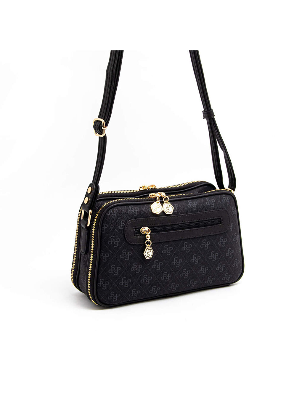 Kadın SP899-M178 SILVER POLO Çapraz Çanta Siyah-3