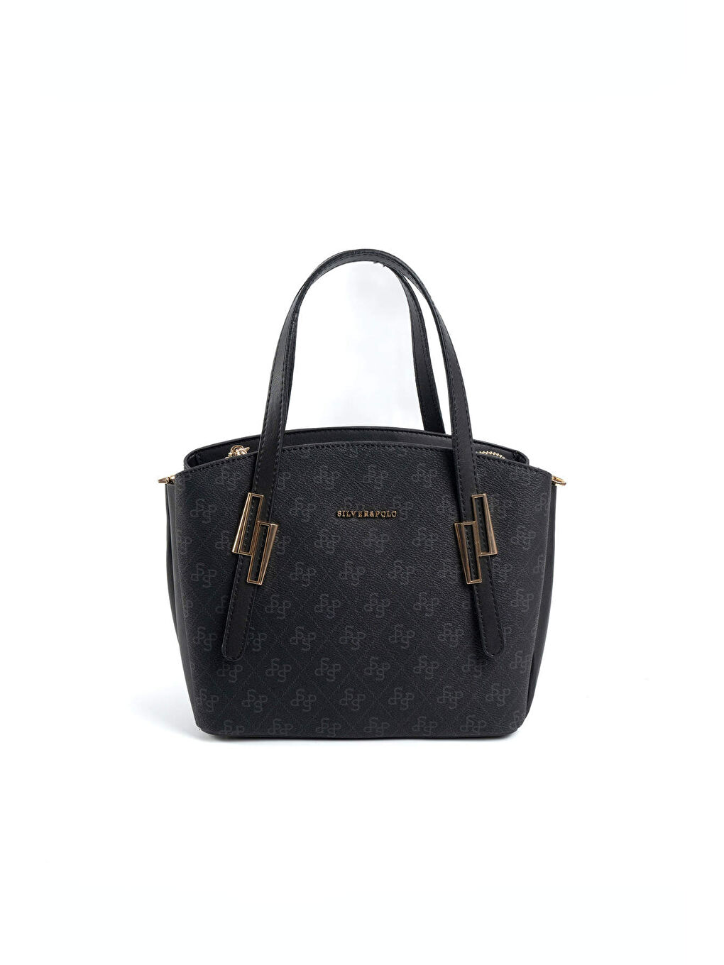 Siyah Kadın Omuz Çantası 1021-47348 SILVER POLO BAYAN ÇANTASI M178 SİYAH-MAT SİYAH