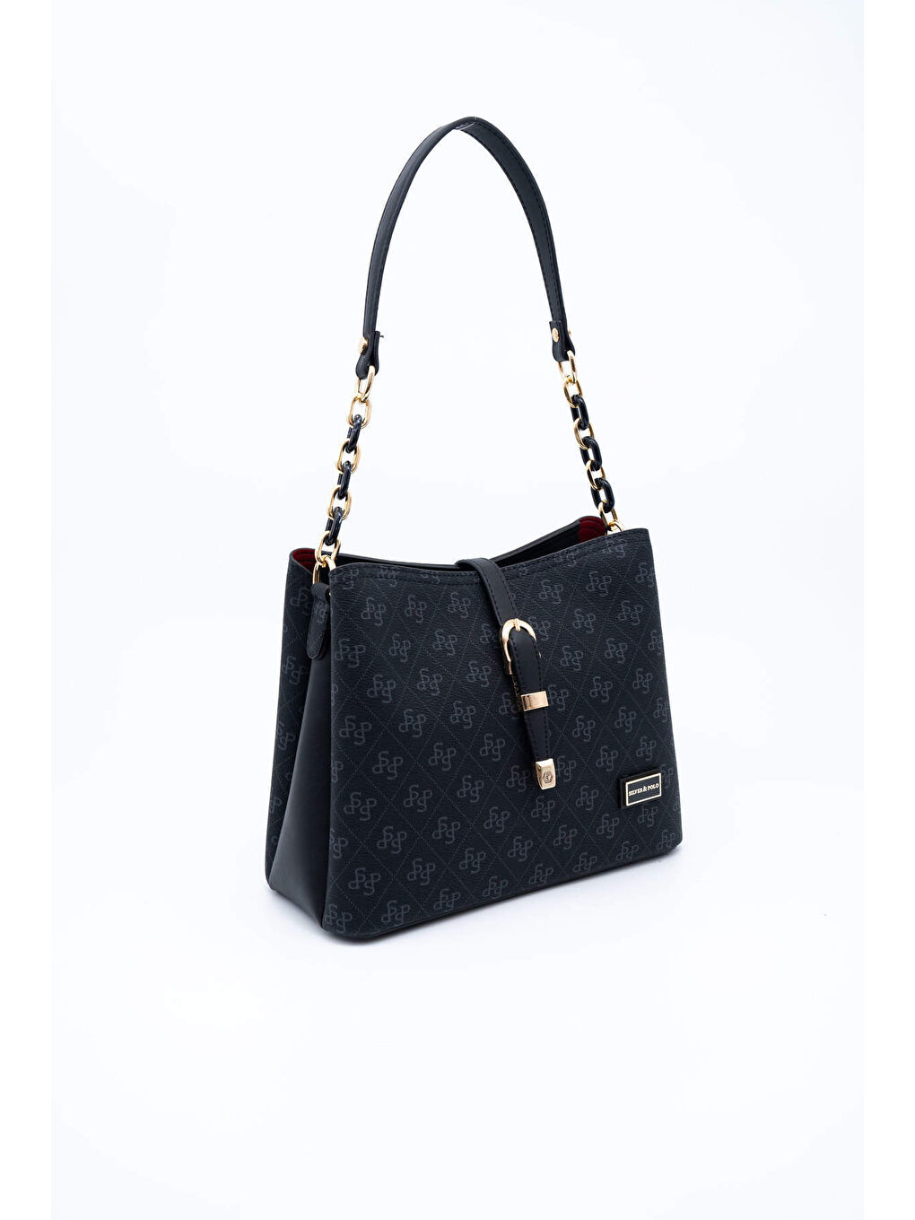 Siyah Kadın Omuz Çantası 974-45525 SILVER POLO BAYAN ÇANTASI M178 SİYAH-MAT SİYAH-2