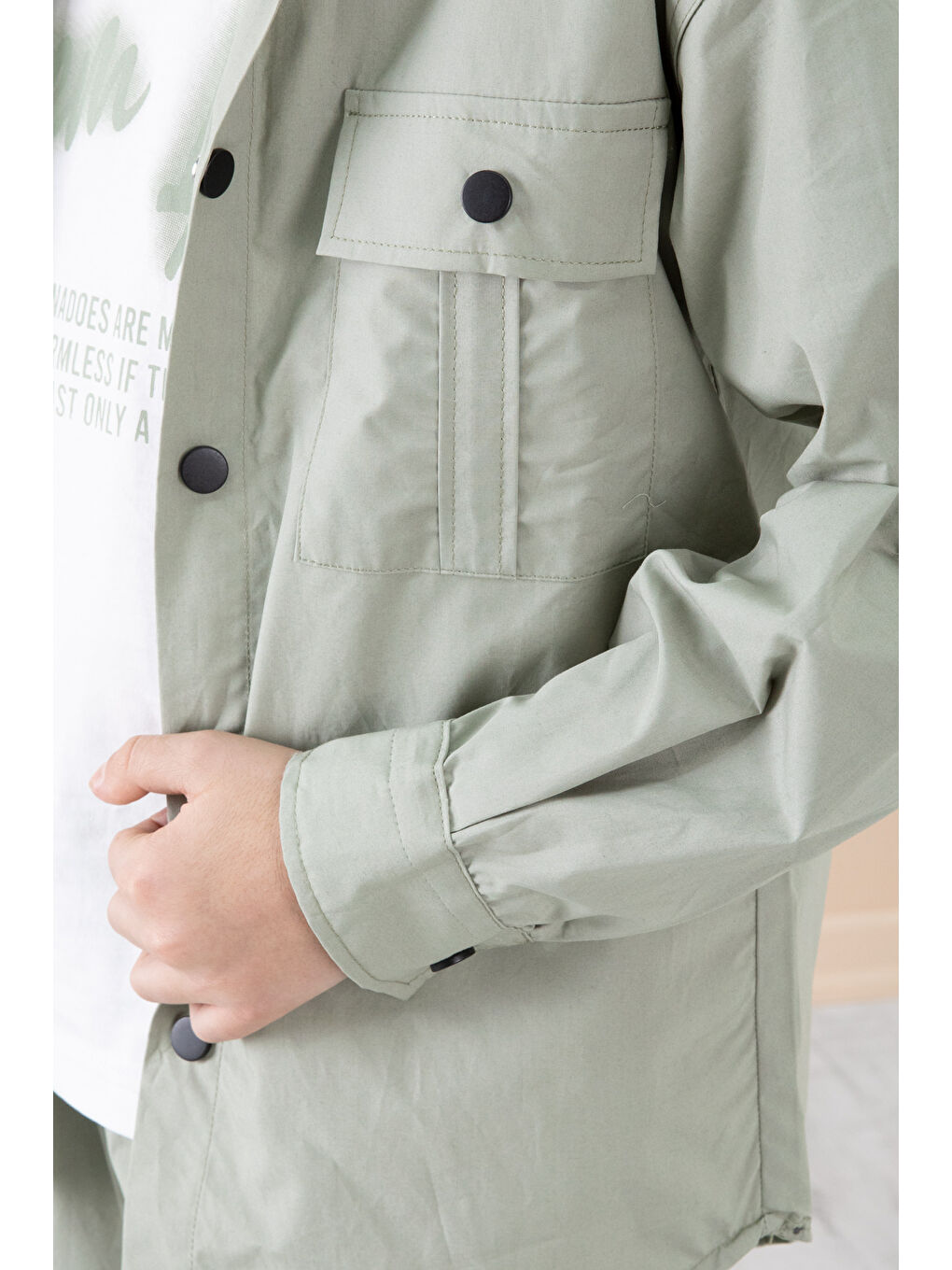 Haki Erkek Çocuk Baskılı Tişörtlü 3lü Takım 20330-2