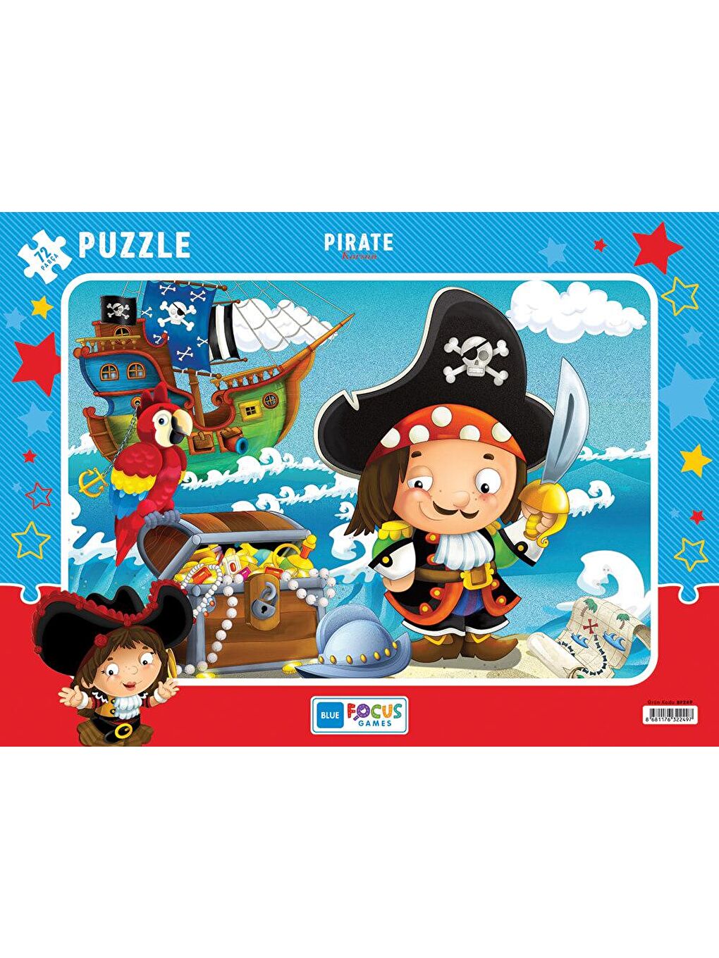 Blue Focus Karışık 72 Parça Puzzle - Korsan (Pirate) - 1