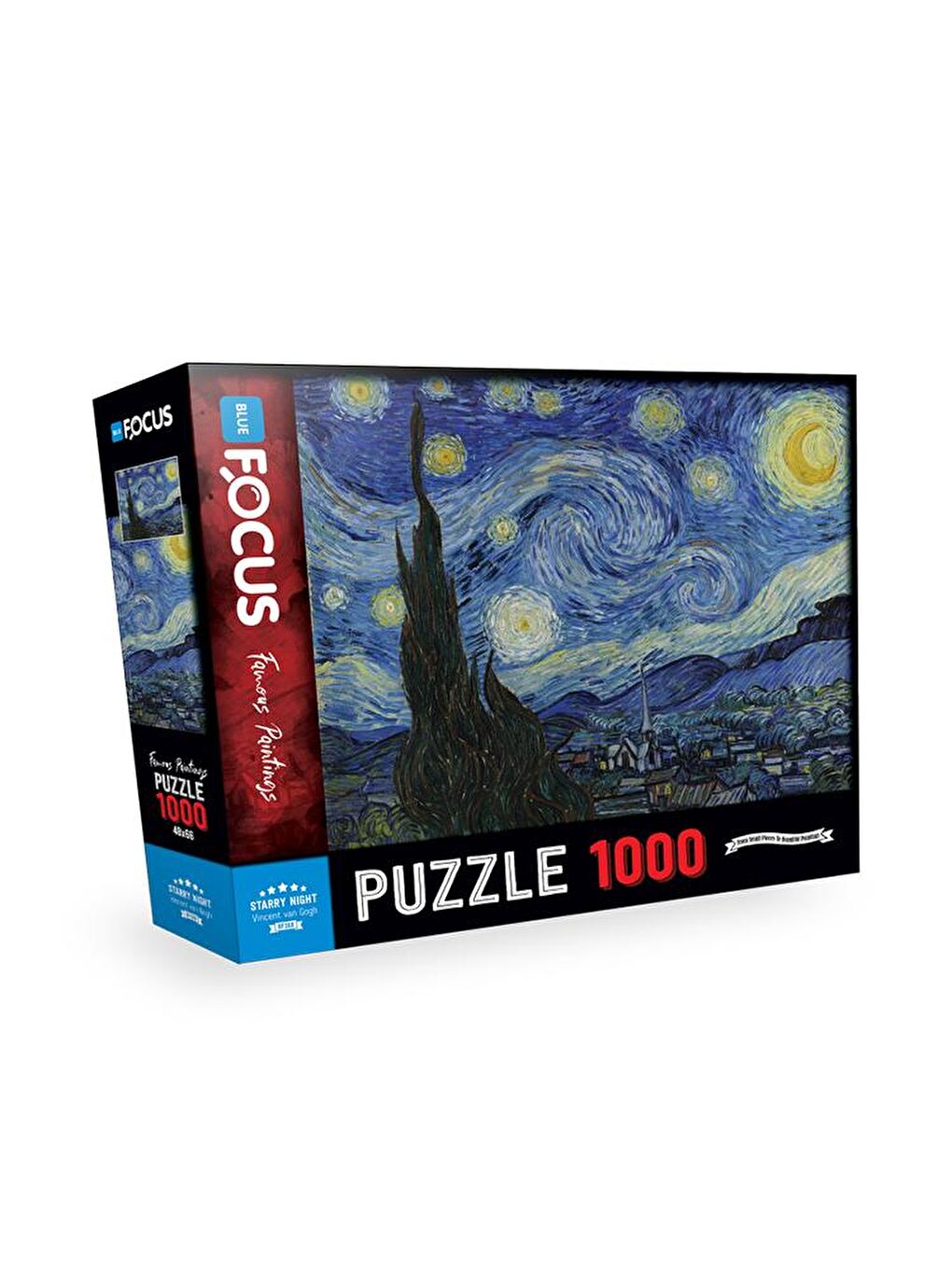 Blue Focus Karışık 1000 Parça Puzzle - Yıldızlı Geceler (Starry Night) - 1