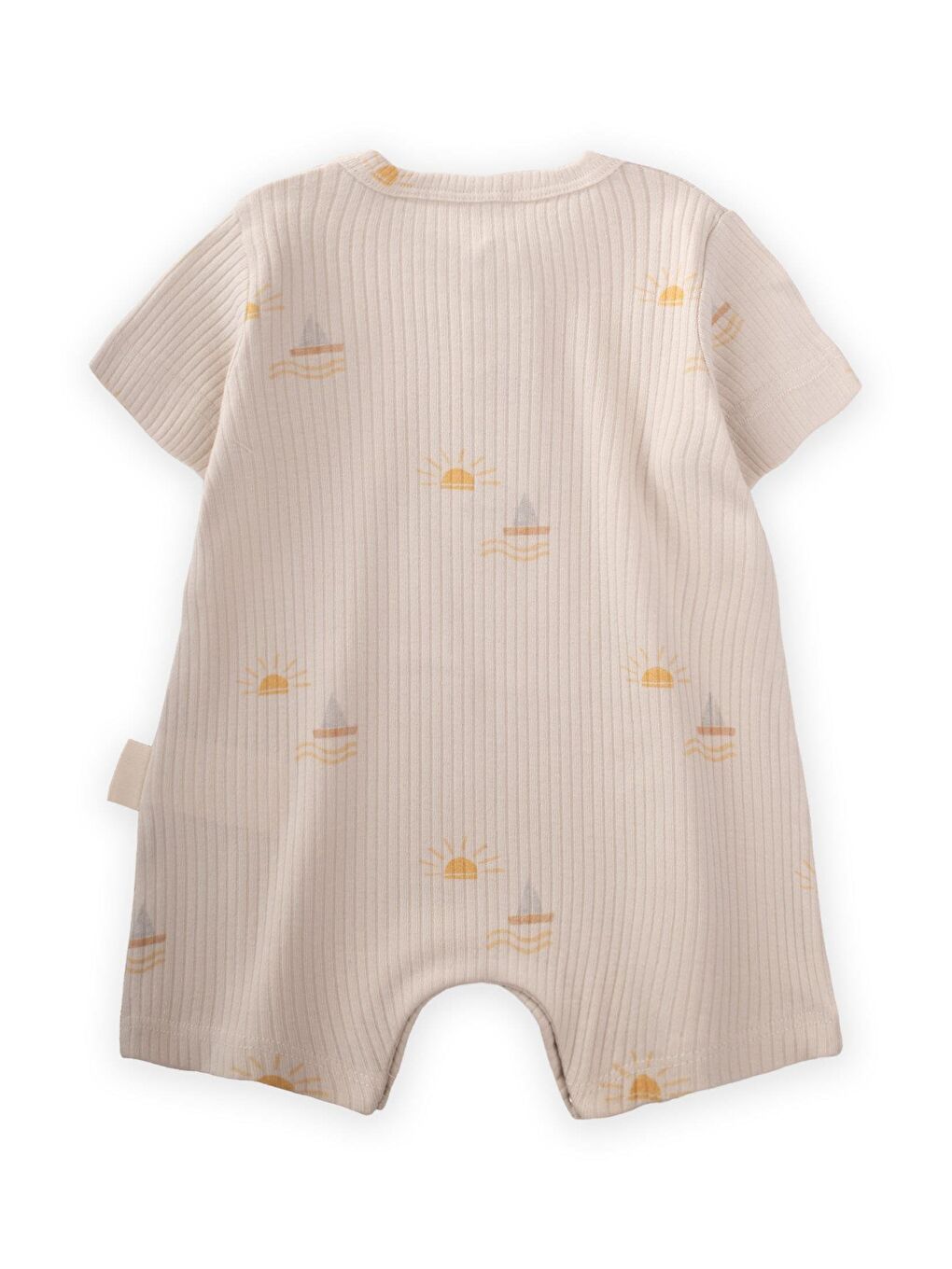 Beyaz Erkek Çocuk Desenli Tulum-1