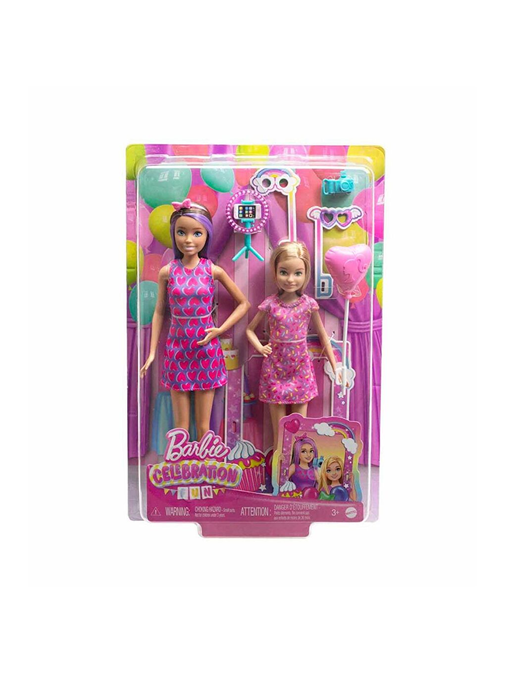 BARBIE Beyaz-Renklibaskı Skipper ve Stacie Doğum Günü Eğlencesi HKB12 - 3